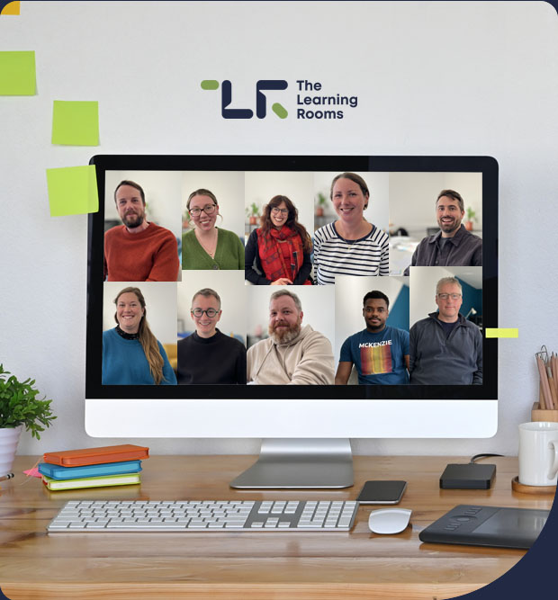 Collage of some of The Learning Rooms team