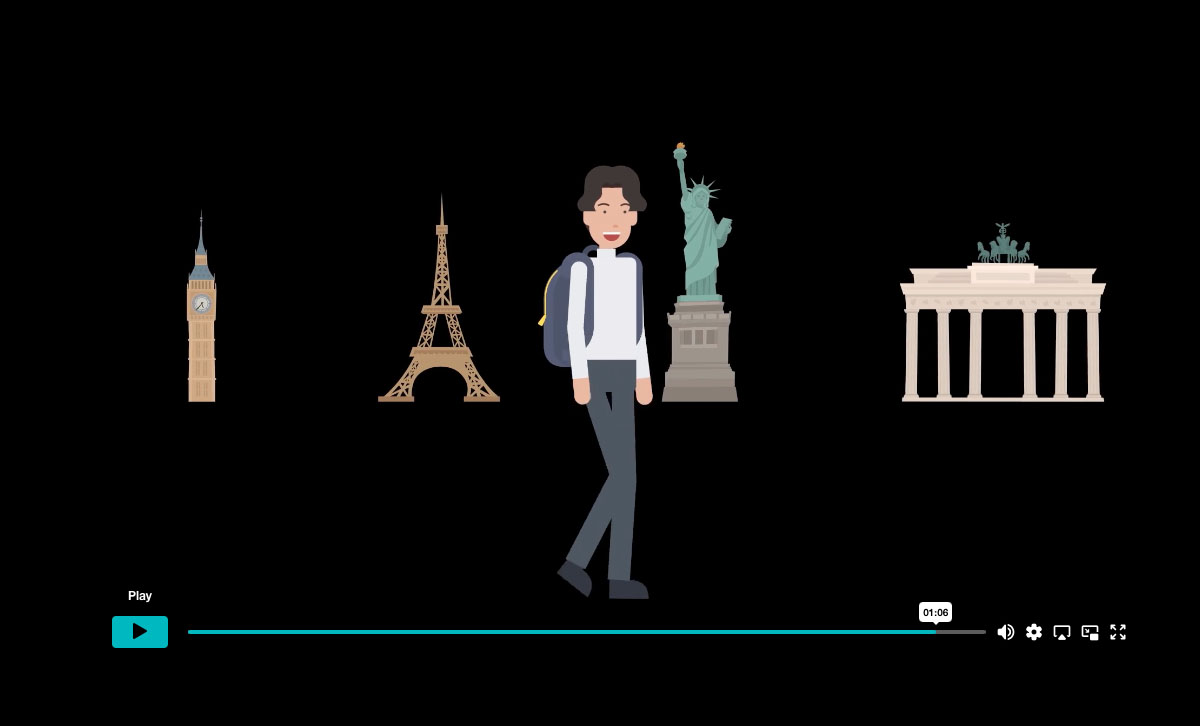 Screenshot of animation from Building Resilience eLearning course.
