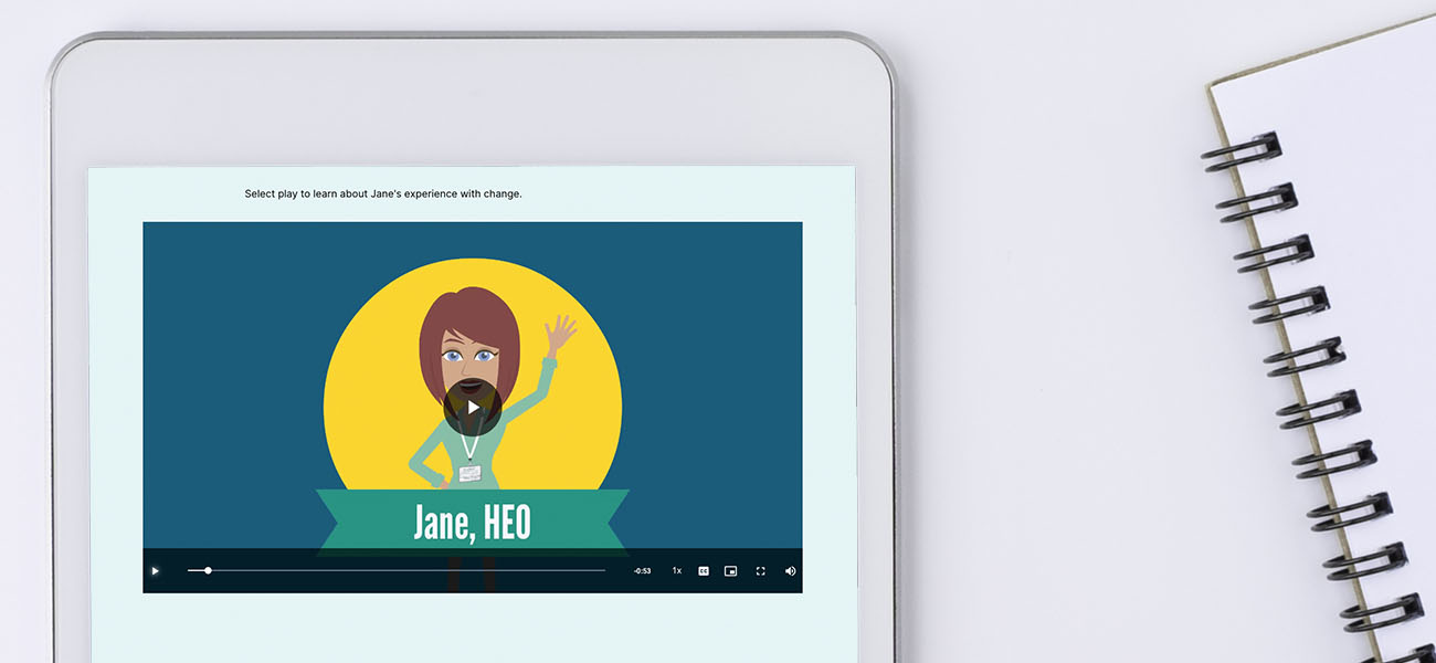 Screenshot Of Department Of Justice Change Management ELearning Course