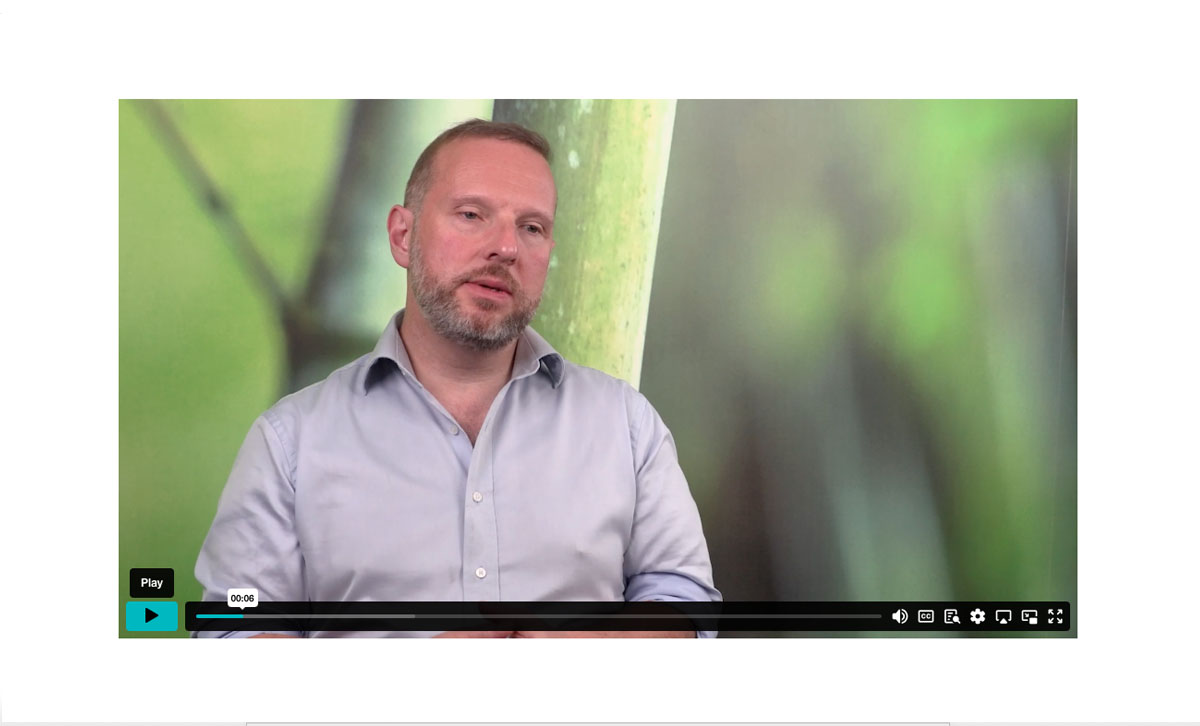 Screenshot showing video of Dr James Erskine in Building Resilience eLearning course.