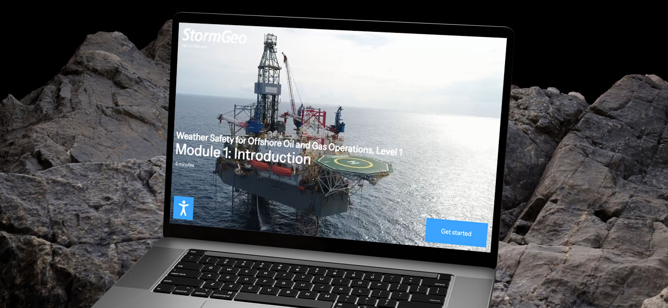 Screenshot Of StormGeo ELearning Course