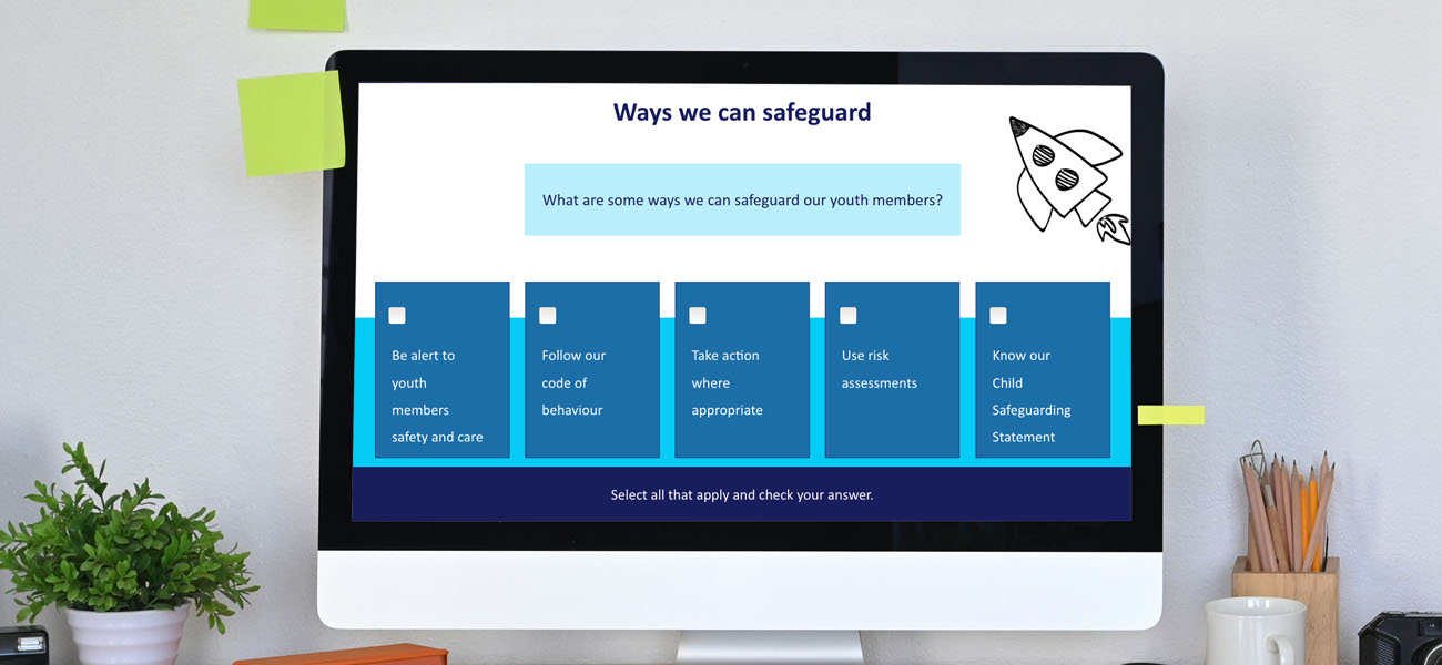 Screenshot Of Scouting Ireland ELearning Course: Safeguarding.