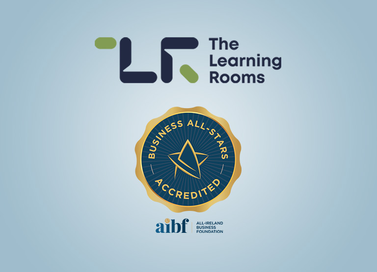 The Learning Rooms and AIBF Business All-Star logos