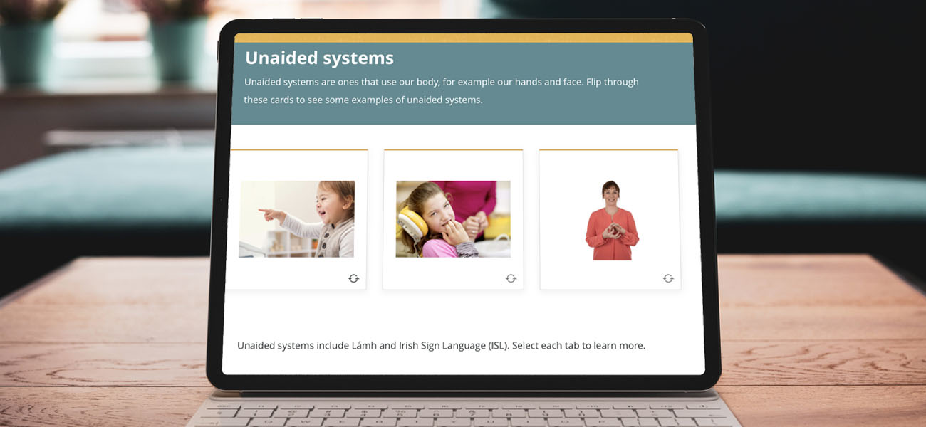 Screenshot: Teaching The Lámh Manual Sign System