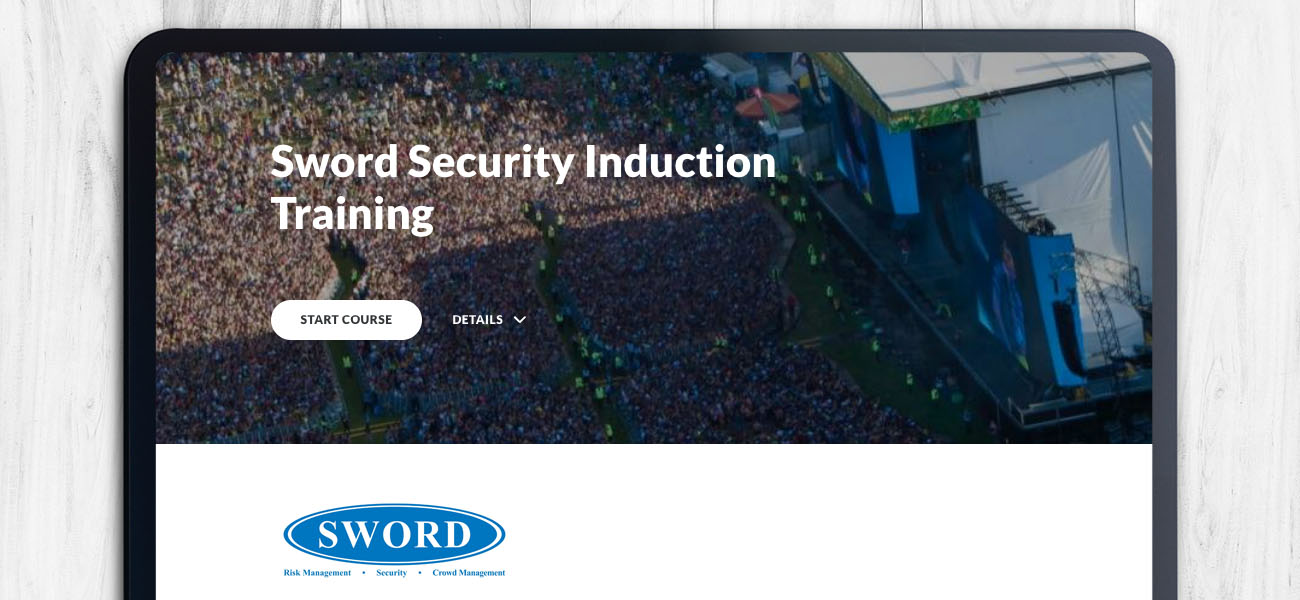 Screenshot: Online Induction Training For Security Staff