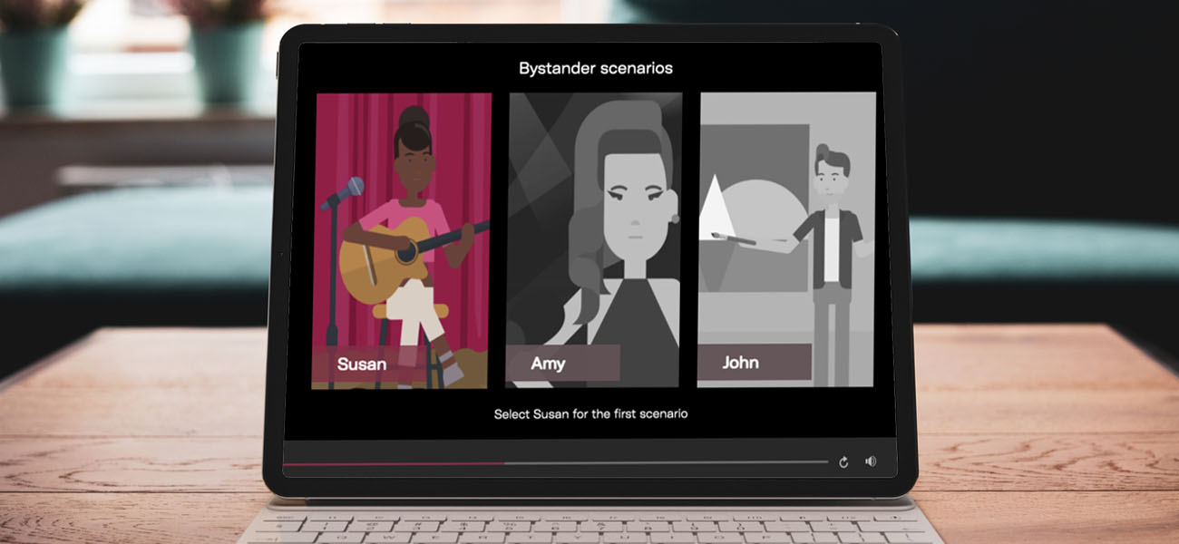 Screenshot: Active Bystander ELearning