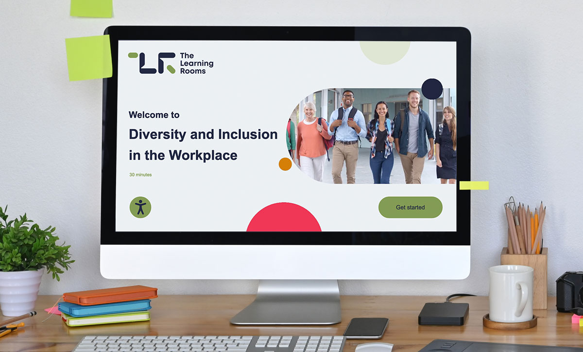 Screenshot showing the title slide of Diversity and Inclusion online course.