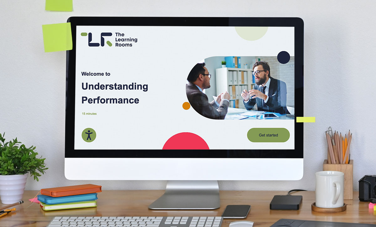 Screenshot showing the title slide of Managing Performance online course.