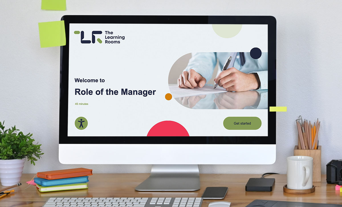 Screenshot showing the title slide of Role of the Manager online course.